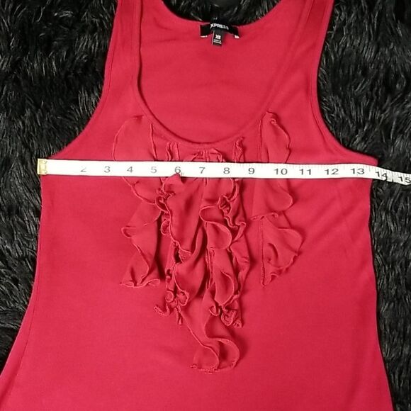 🖤 5/$20 🖤 EXPRESS.. red ruffled tank - Picture 7 of 10